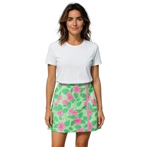 Lilly‎ Pulitzer Y2K Skort Vintage Summer Floral Cotton High Waist Women's Sz 8